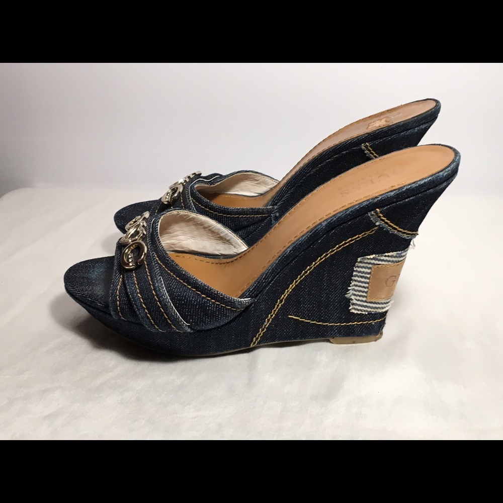 Guess Denim Wedge Size 7.5M